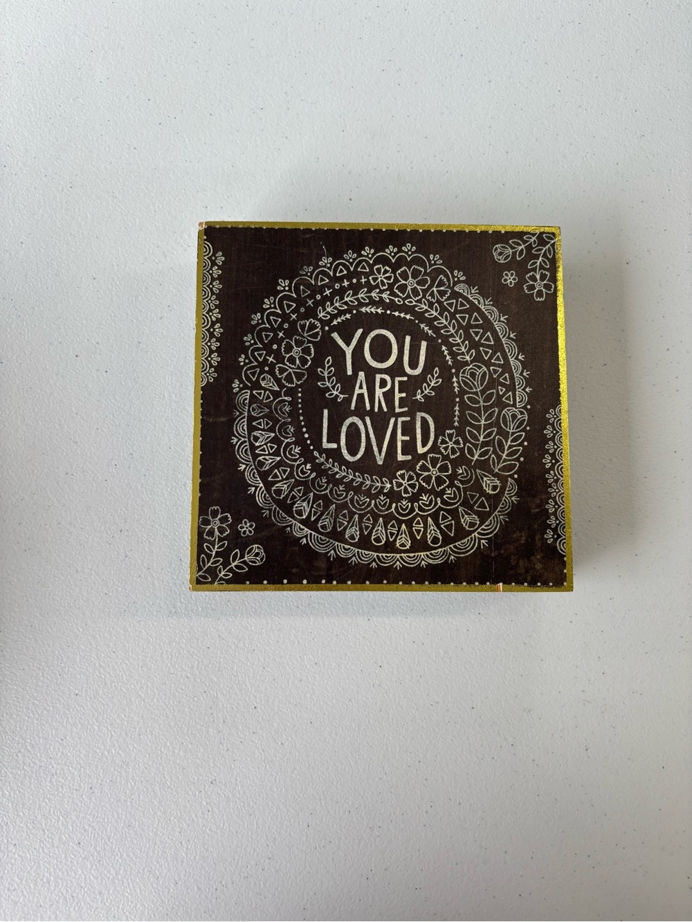 You Are Loved Brown Wall Plaque - Inspirational Home Wall Decor